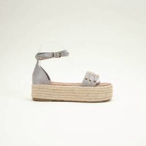 NEW FORTUNE DYNAMIC women's beloved jute espadrille sandals in grey
